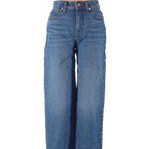 NWT Madewell The Petite Perfect Vintage Wide-Leg Crop Jean In Cresslow Wash